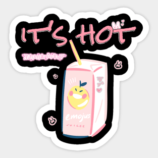 Harajuku cute juice box illustration design Sticker